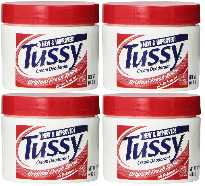 Tussy Deodorant Cream Original, Fresh Spice - 1.70 Oz (4 Pack)