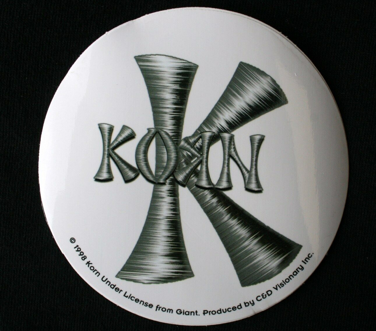 Korn 5 Rare Promo Round Logo Stickers White 1998