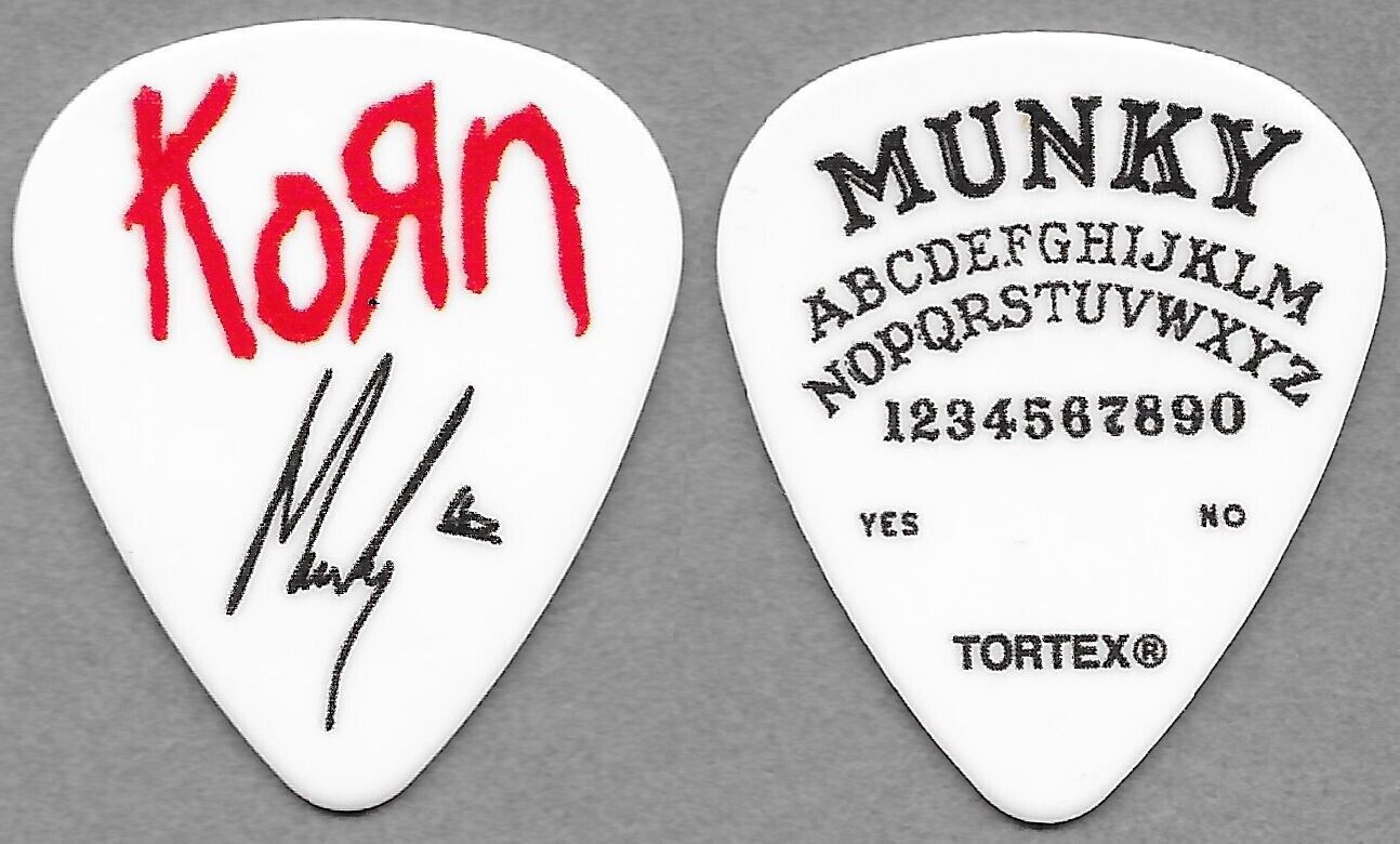 Korn--munky 2017 Ouija Board Guitar Pick--rare! White!
