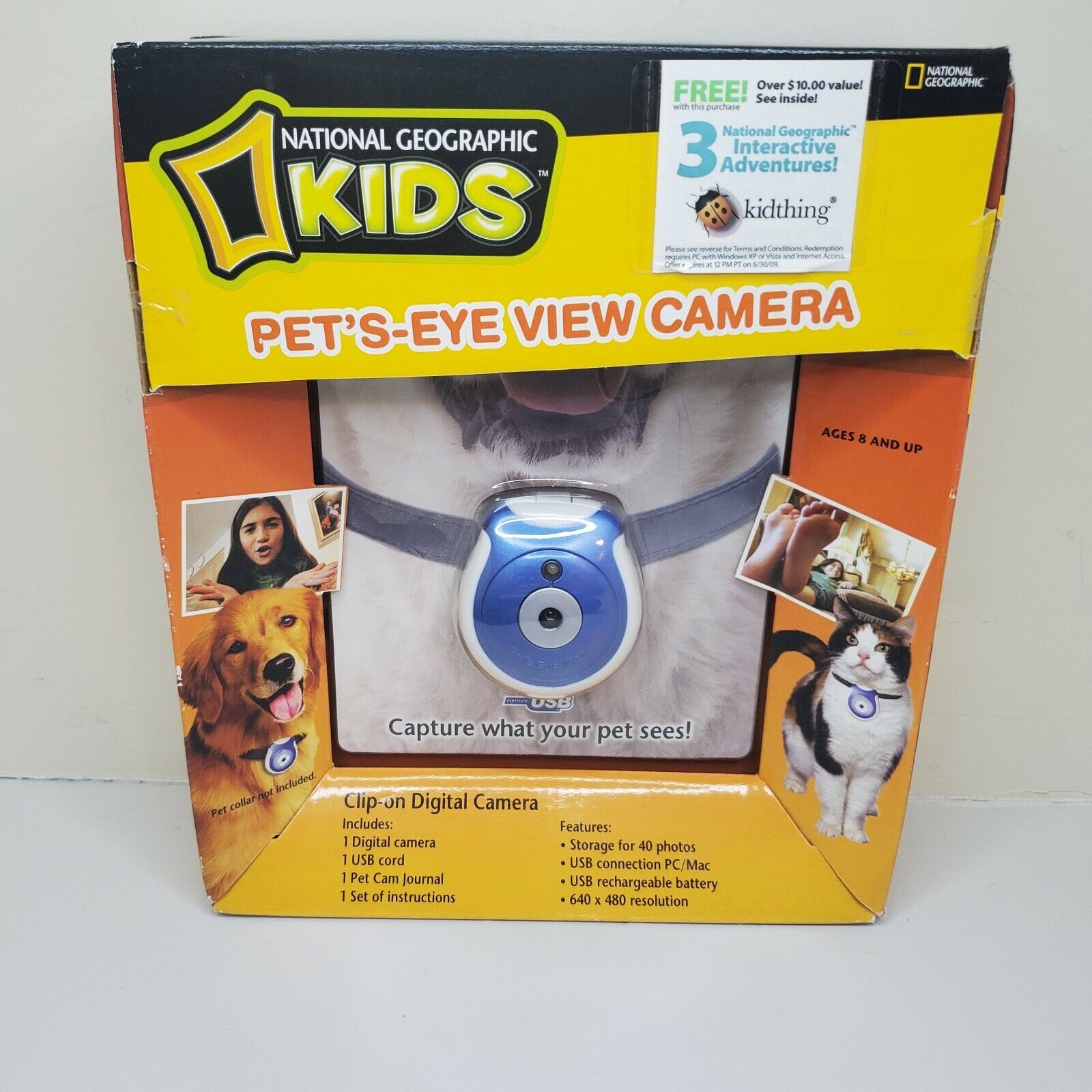 Pets Eye View Camera National Geographic Kids New Clip On Digital Camera