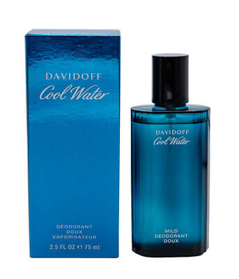 Cool Water By Davidoff Cologne Deodorant Spray For Men 2.5 Oz New In Box