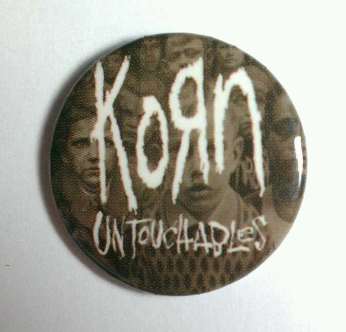 Korn Untouchables Kids B&w 1.25" Music Pin Pinback